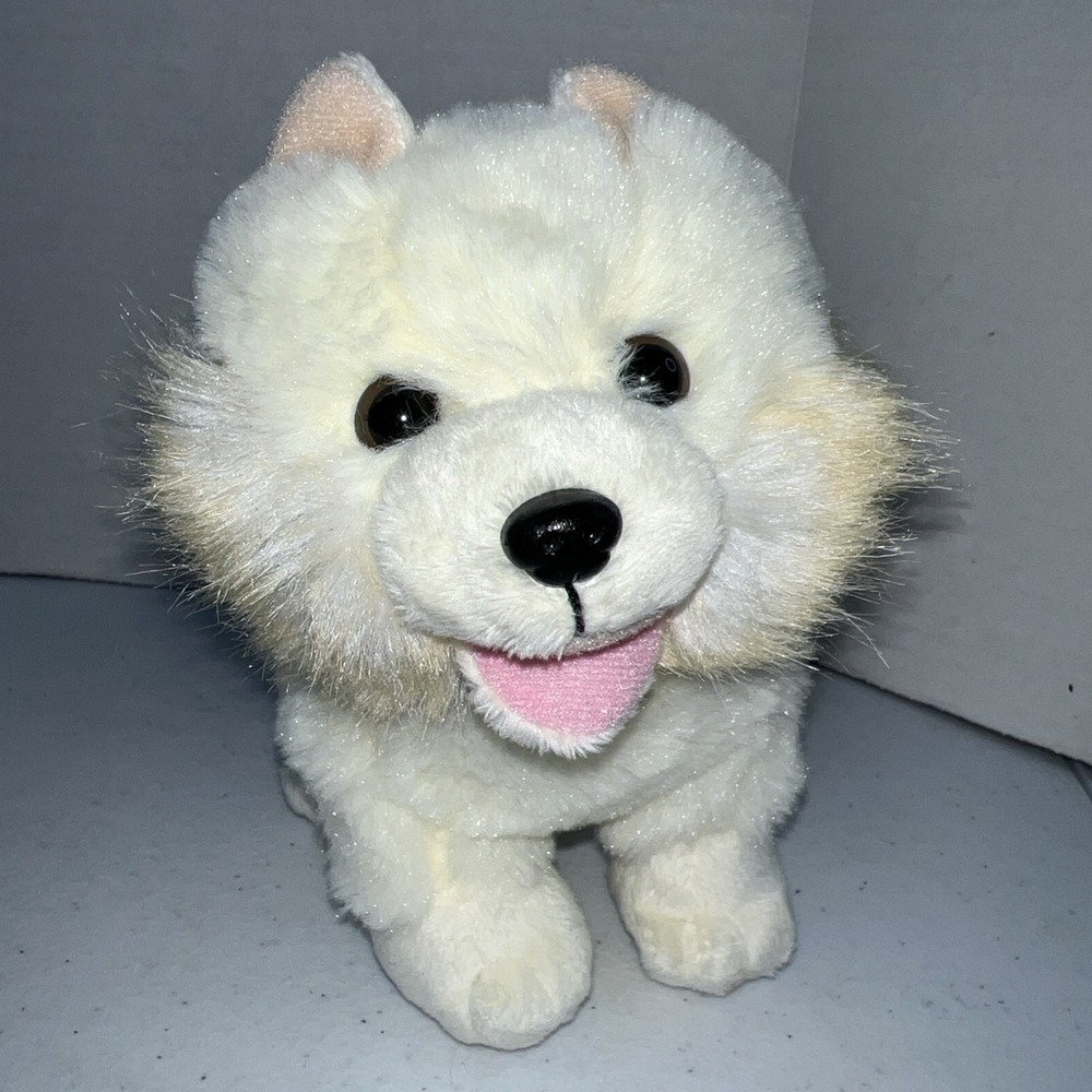 Our Generation Pet Dog Plush with Posable Legs White Pomeranian Pup 8"